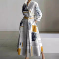 Alora | Elegant Front Wrap Collared Maxi Klänning