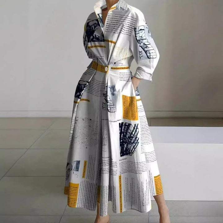 Alora | Elegant Front Wrap Collared Maxi Klänning