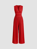 Vivian | Chic ärmlös jumpsuit med vida ben