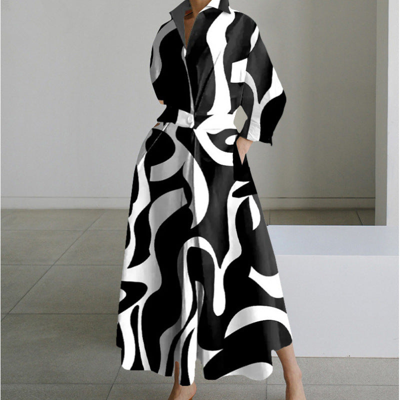 Alora | Elegant Front Wrap Collared Maxi Klänning