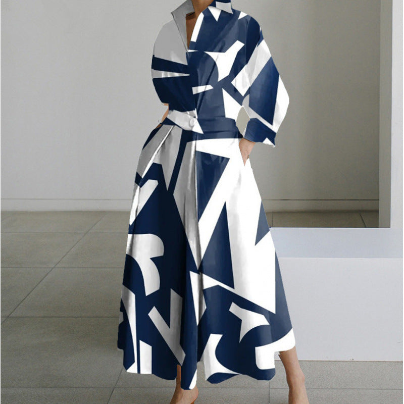 Alora | Elegant Front Wrap Collared Maxi Klänning