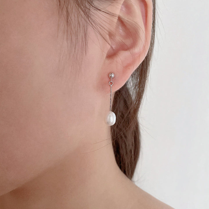 Colleen | Avslappnade Drop Pearl Örhängen