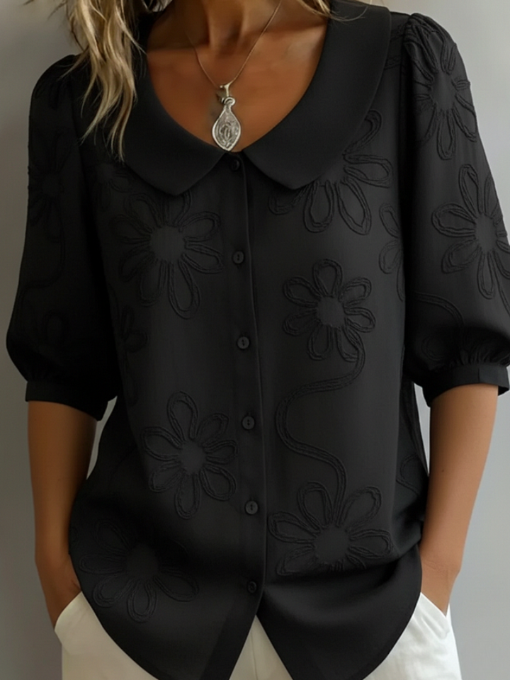 Alyssa | Stilren Broderad Blomblus