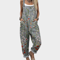Jocelyn | Bekväm Grå Blommig Jumpsuit