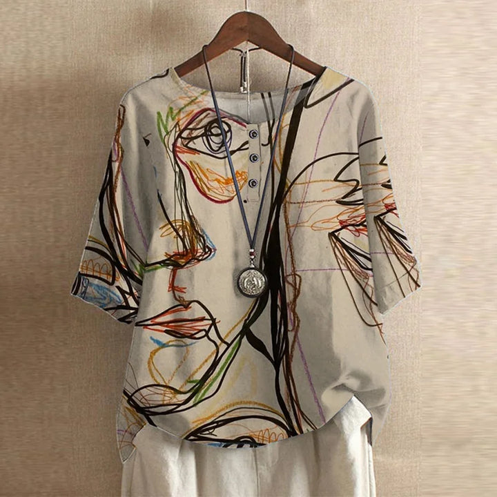Raina | Avslappnad Retro-Inspirerad Blus