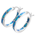 Vicki | Elegant blå Fire Opal Hängörhängen