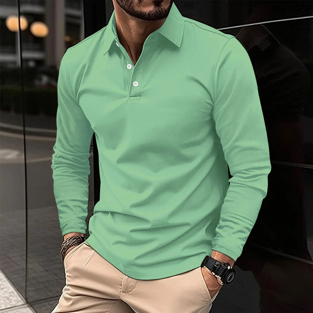 Luca | Smart Casual Långärmad Polo