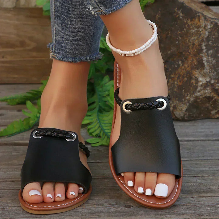 Luna | Elegant Flätad Rem Sandal