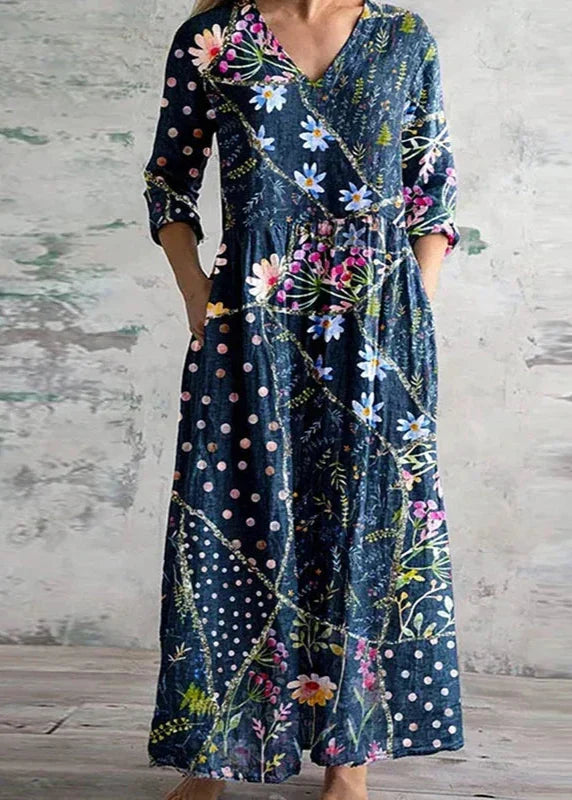 Elara | Lätt och Luftig Blommig Klänning