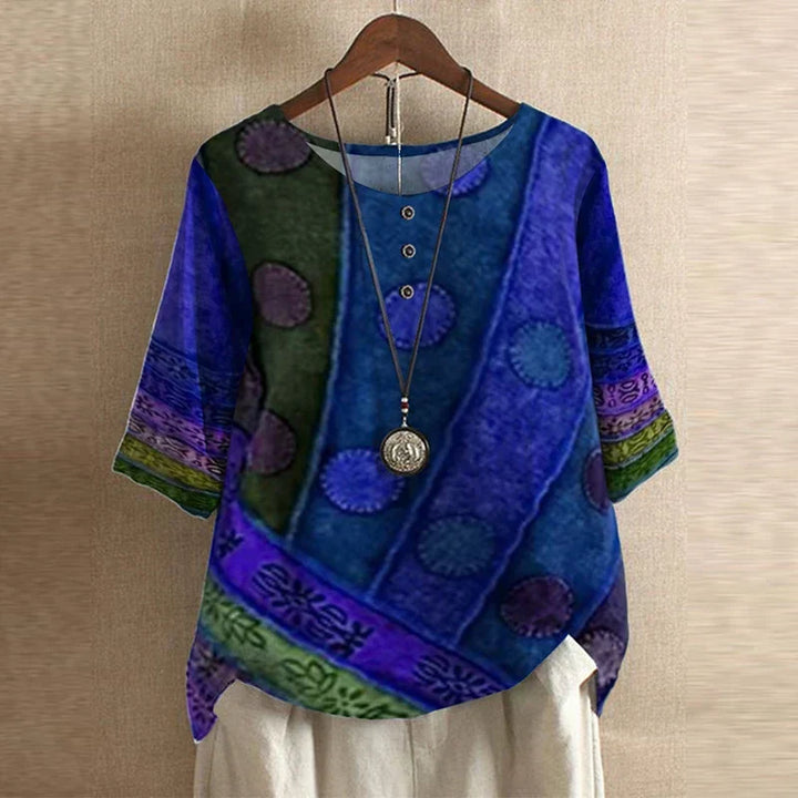 Raina | Avslappnad Retro-Inspirerad Blus