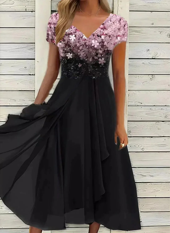 Ariella | Blommig bröllopskvällklänning