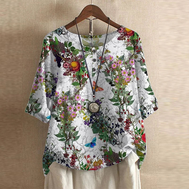 Raina | Avslappnad Retro-Inspirerad Blus