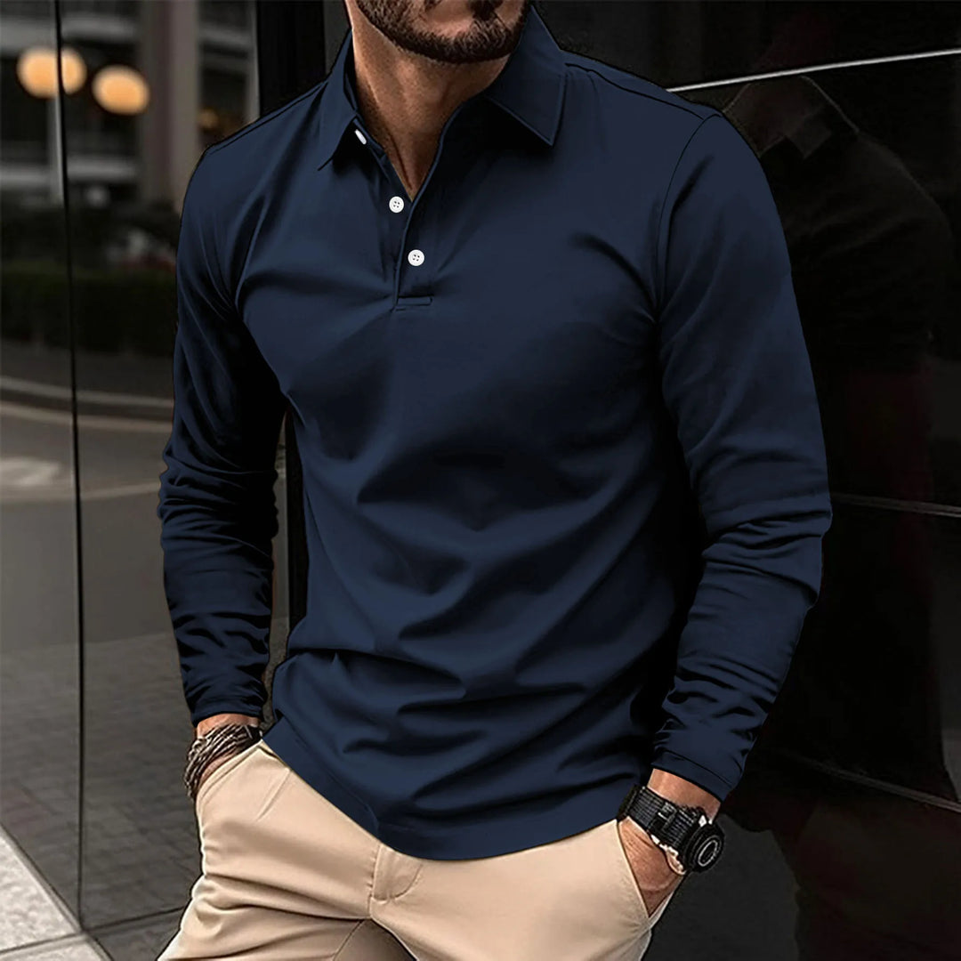 Luca | Smart Casual Långärmad Polo