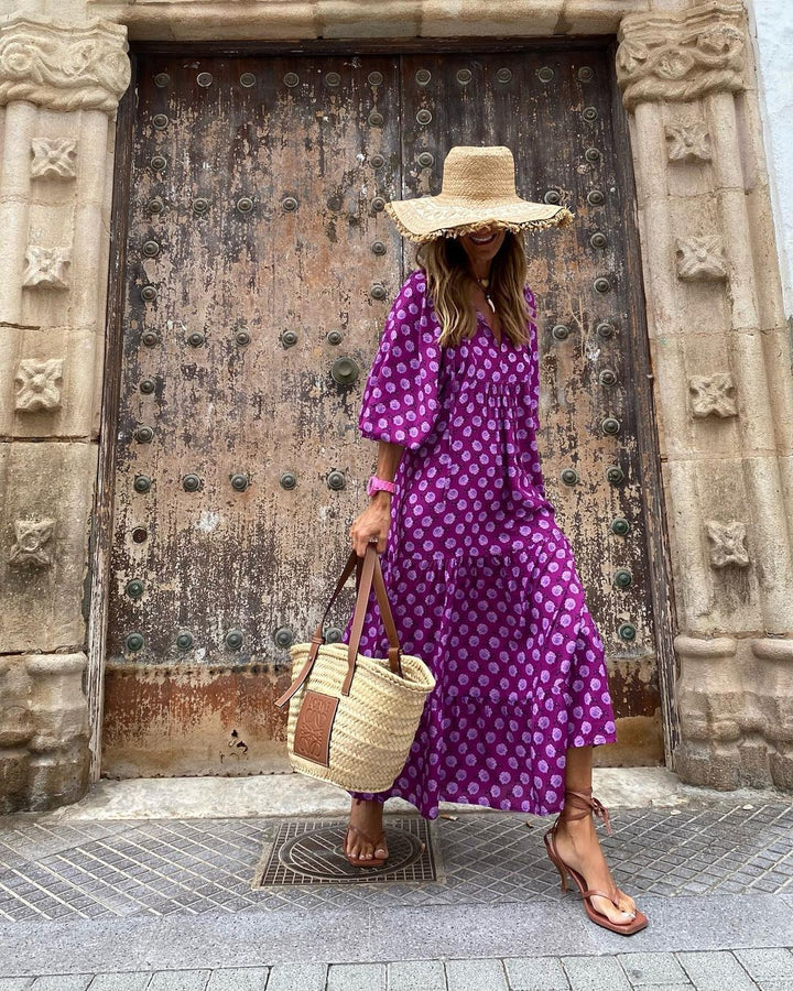 Cora | Boho Maxi Klänning