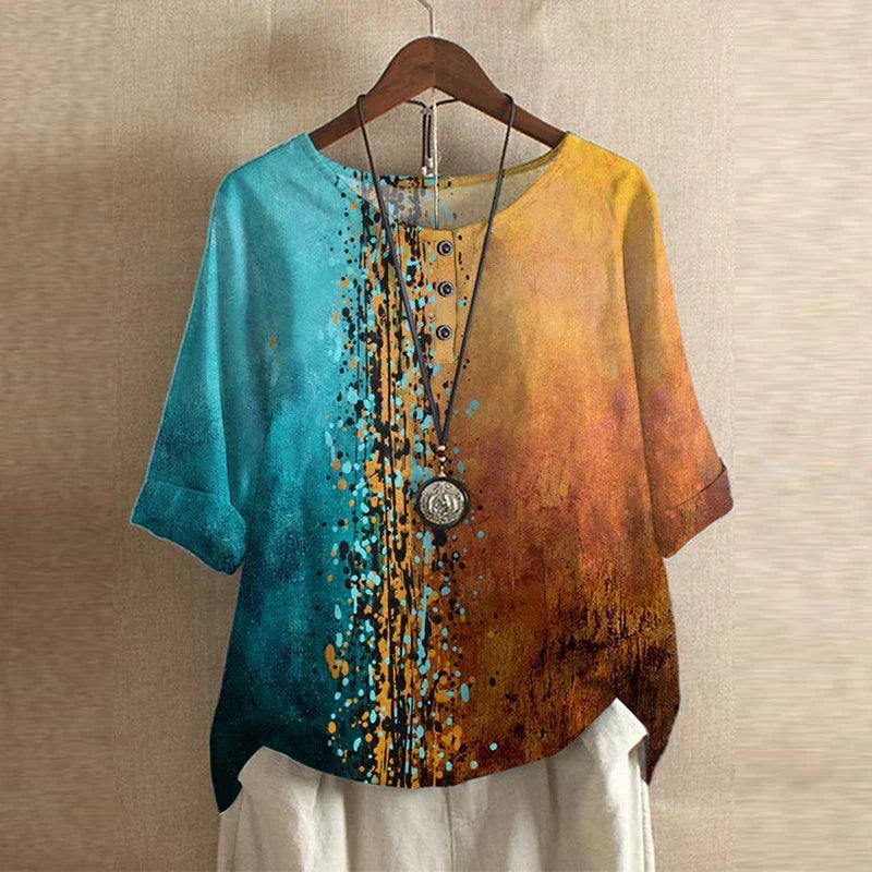 Raina | Avslappnad Retro-Inspirerad Blus