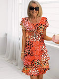 Clarissa | Elegant Multicolor Comfort Ruffle Dress