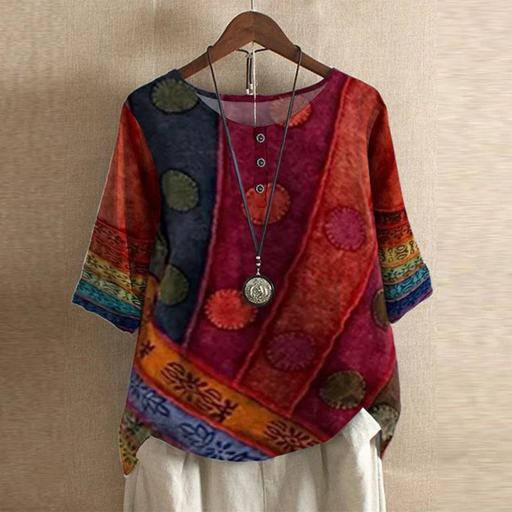 Raina | Avslappnad Retro-Inspirerad Blus