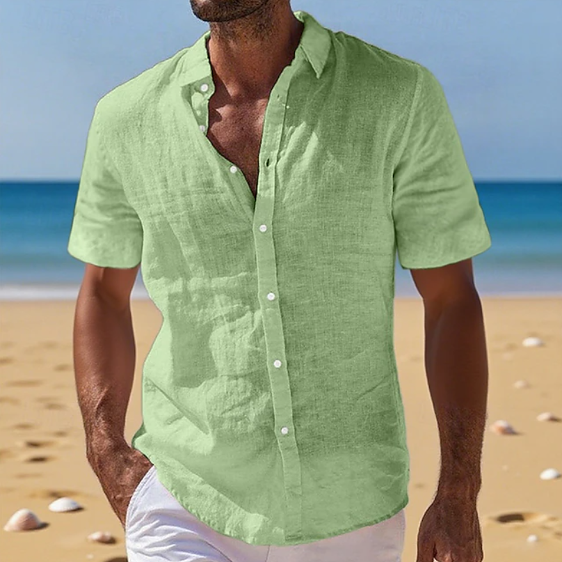Julian | Avslappnad Kortärmad Sommar Skjorta