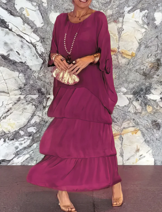 Caroline | Elegant Flödande Maxiklänning