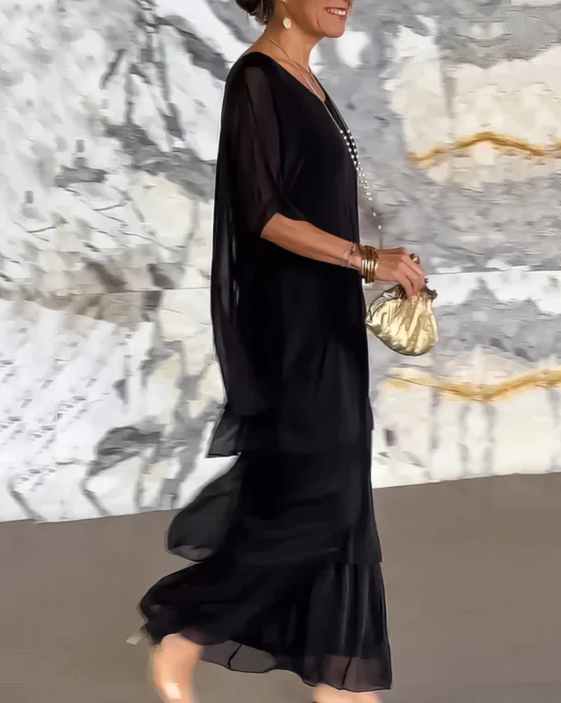Caroline | Elegant Flödande Maxiklänning