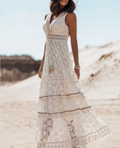 Isabelle | Damernas Sommarklänning Boho Maxi | Strandavslappnad