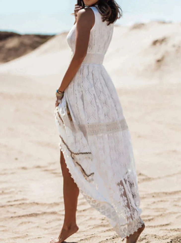 Isabelle | Damernas Sommarklänning Boho Maxi | Strandavslappnad