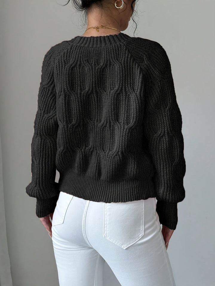 Juniper | Mjuk Cardigan med Båge och Långa Ärmar