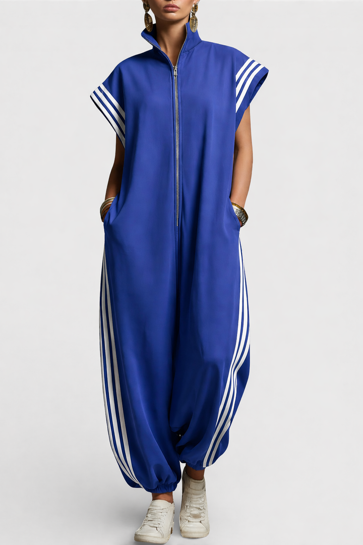 Valentina | Stilig ärmlös jumpsuit med dragkedja