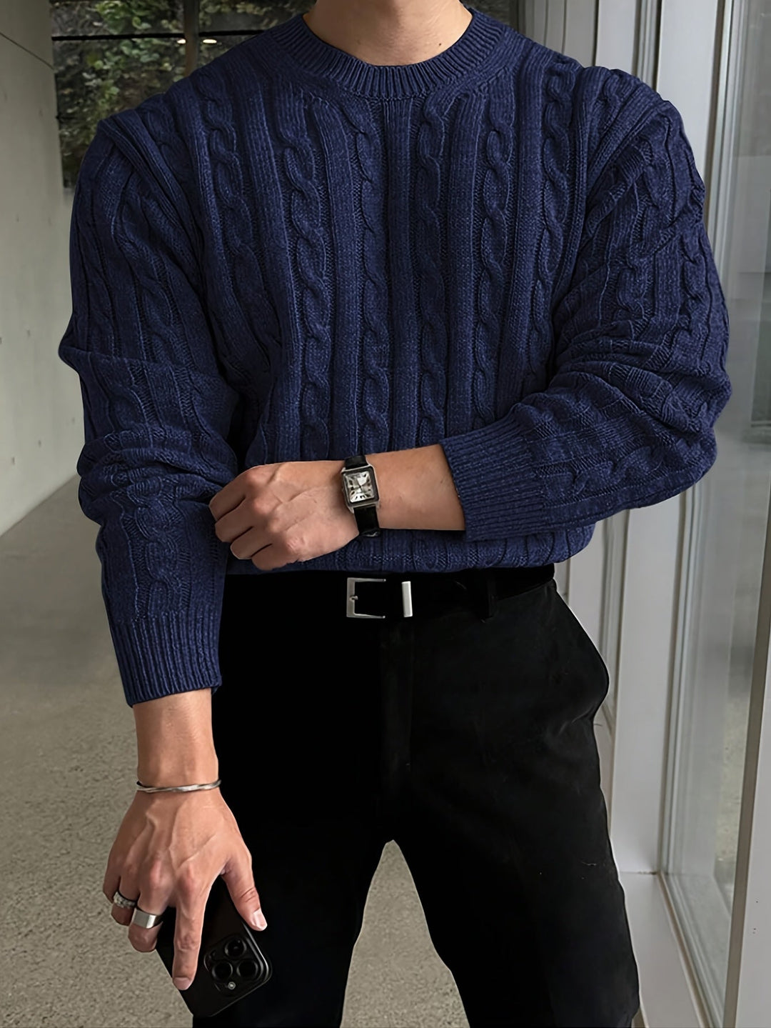 Preston | Tvinnad Kabel Pullover Tröja