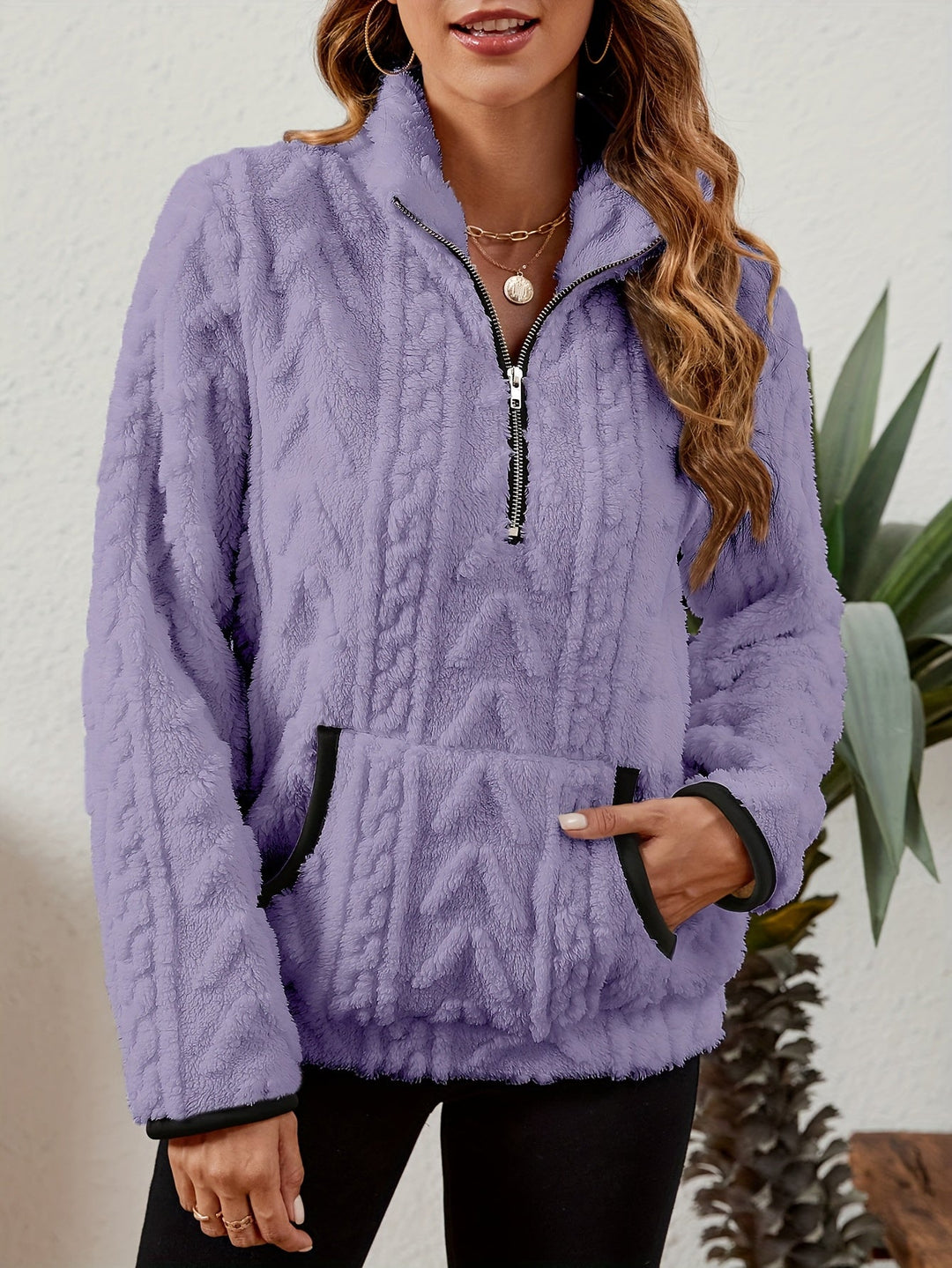 Delilah | Mysig Halv-Zip Tröja