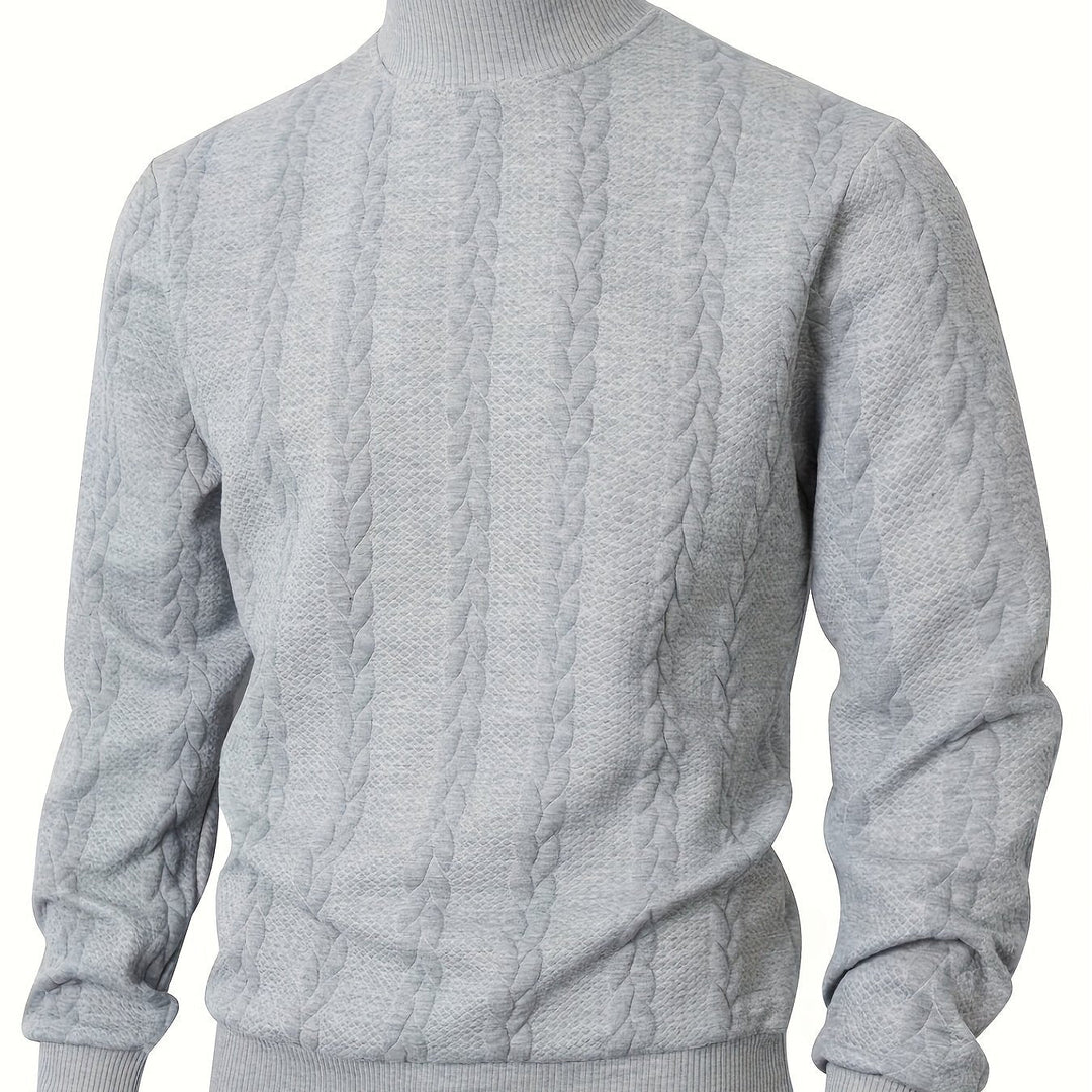 Merritt | Texturerad Höghalssweatshirt