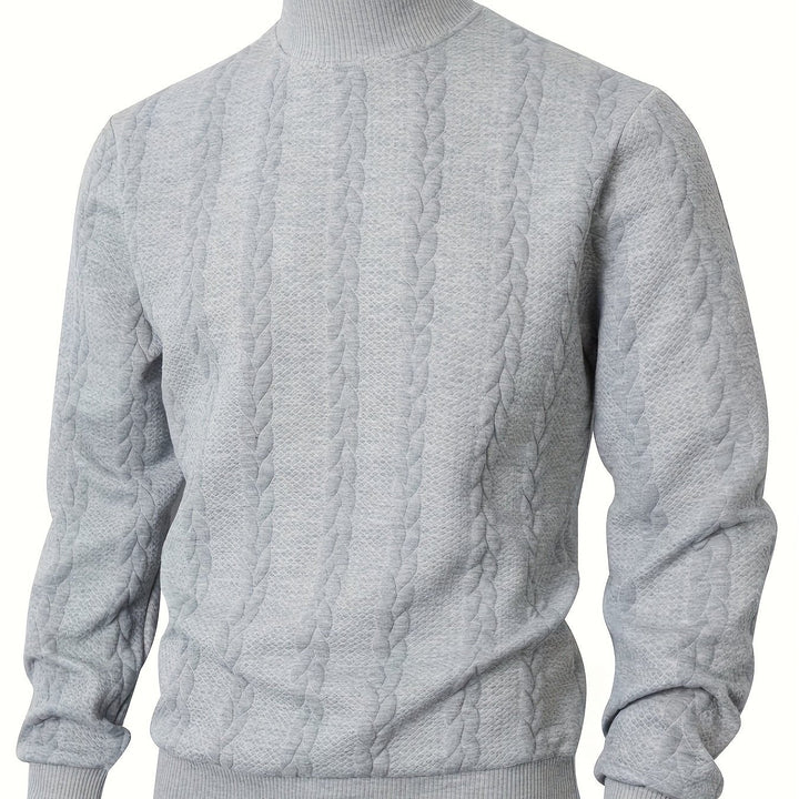 Merritt | Texturerad Höghalssweatshirt