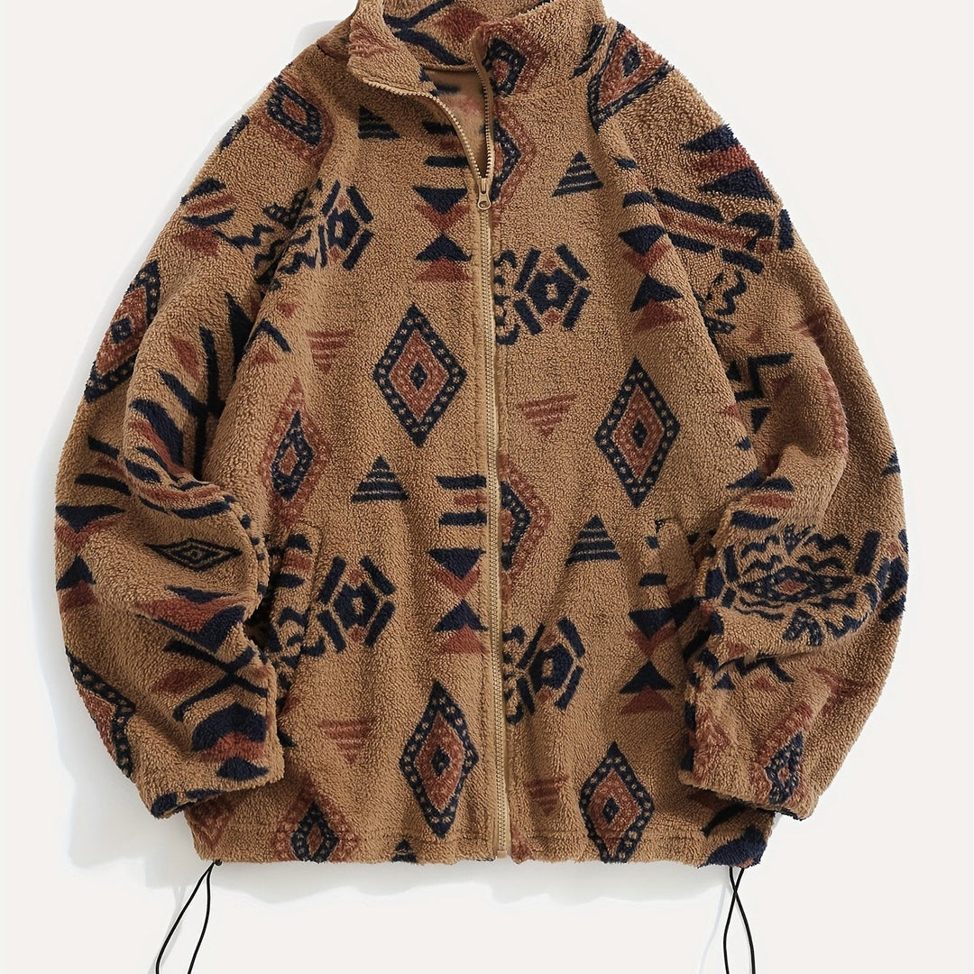 Carmen | Mönstrad Zip-Up Jacka