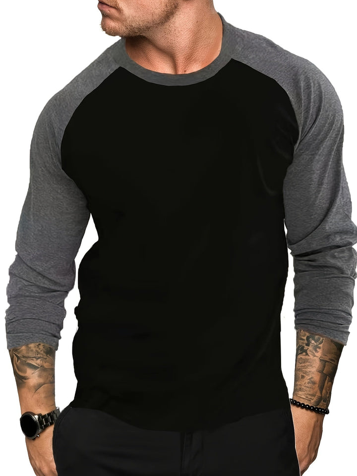 Trevor | Tvåfärgad Raglan Långärmad Topp