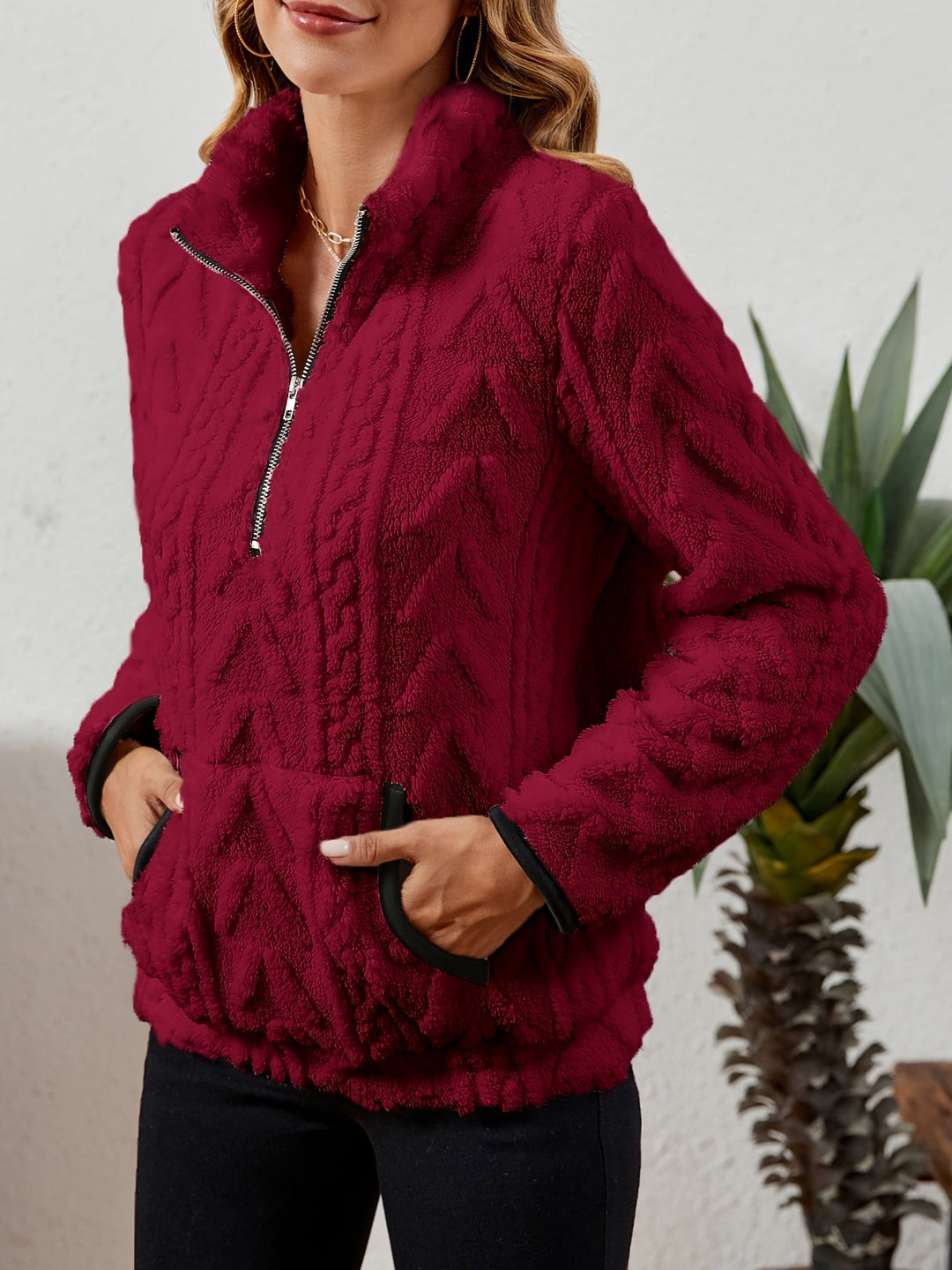 Delilah | Mysig Halv-Zip Tröja