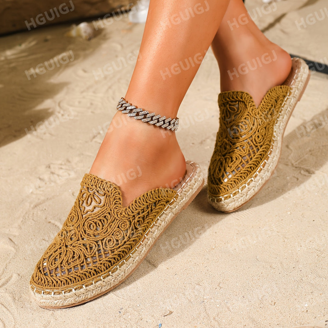 Bonnie | Vävda Slip-On Mules