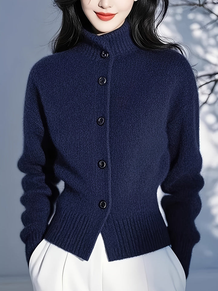 Margot | Höghalset Knap cardigan