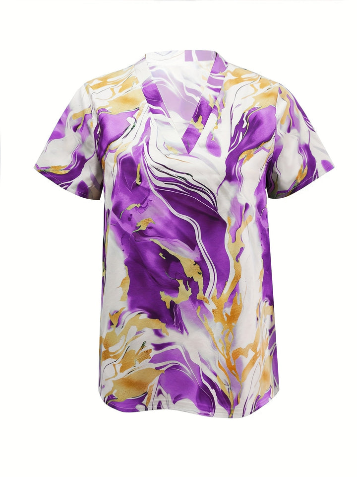 Joanna | Konstfull swirl-mönstrad blus
