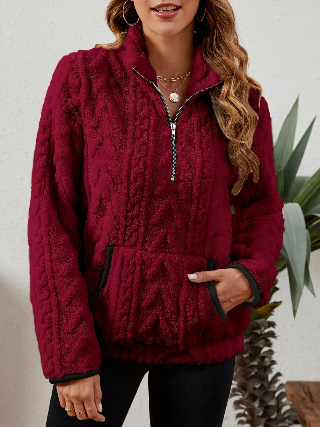 Delilah | Mysig Halv-Zip Tröja