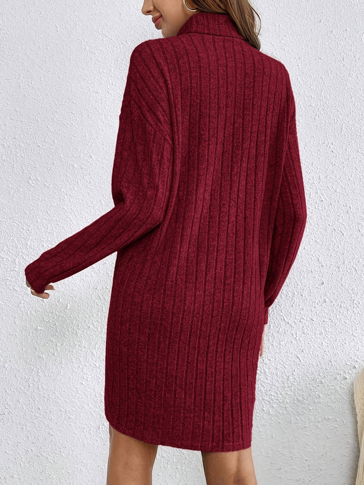 Florens | Ribbade Turtleneck Klänning