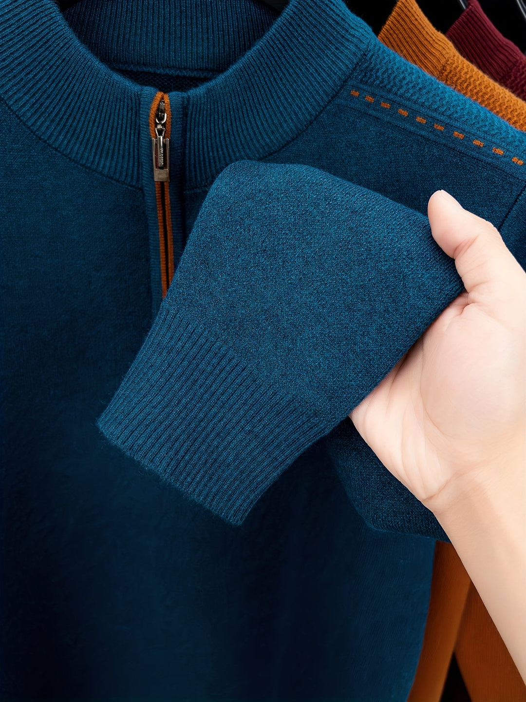 Nathan | Halvdraget Mock Neck Tröja