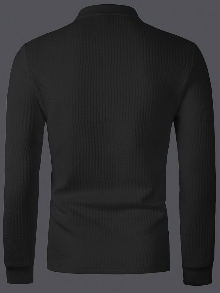 Fletcher | Texturerad långärmad polo
