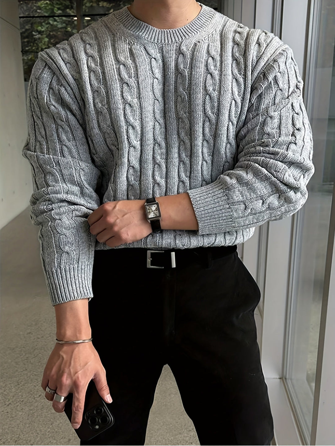 Preston | Tvinnad Kabel Pullover Tröja