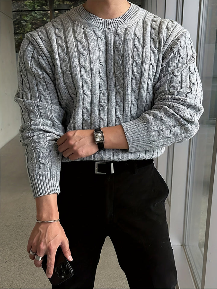Preston | Tvinnad Kabel Pullover Tröja