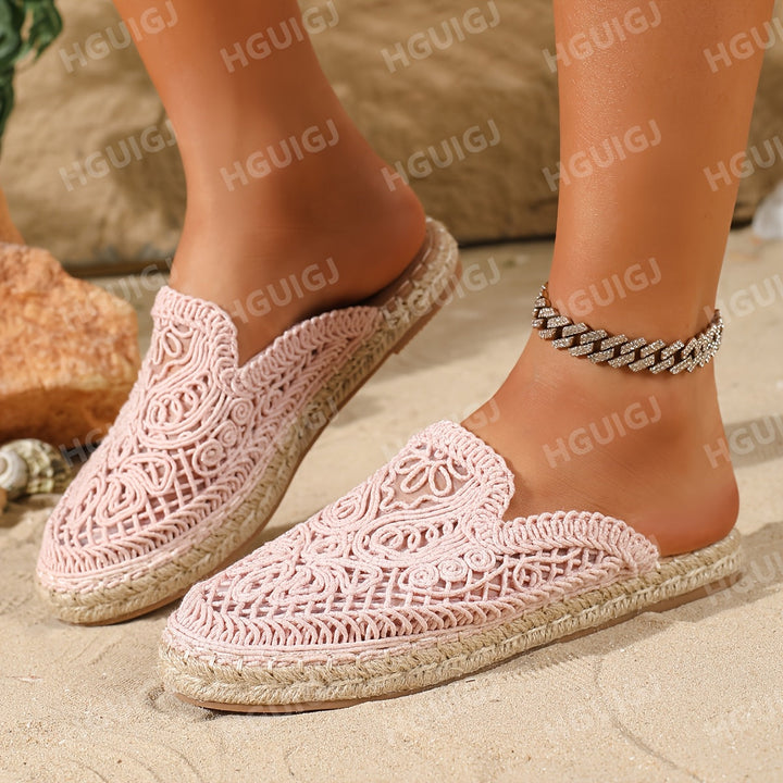 Bonnie | Vävda Slip-On Mules