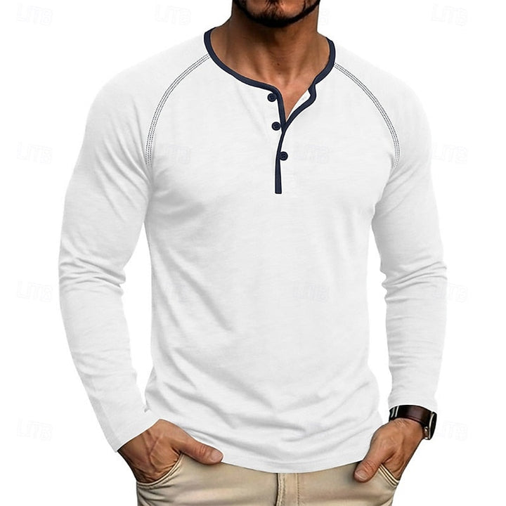 Owen | Klassisk Button Henley Skjorta