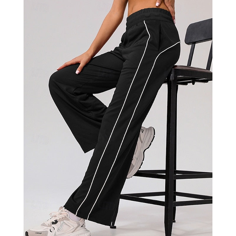 Maisie | Avslappnade Joggers med Sidostrand