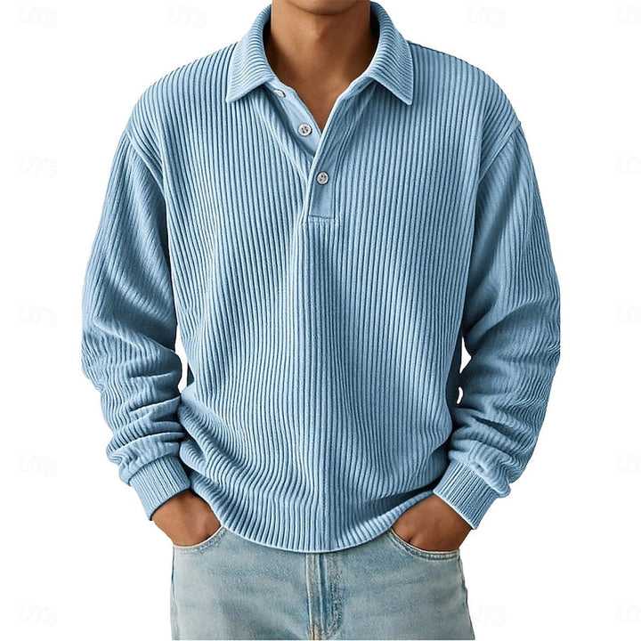 Wallace | Texturerad långärmad polo