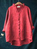 Eliza | Avslappnad Volang V-ringad Blus