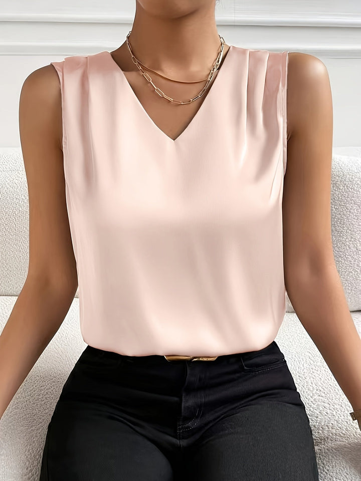 Elsie | Elegant ärmlös V-ringad topp